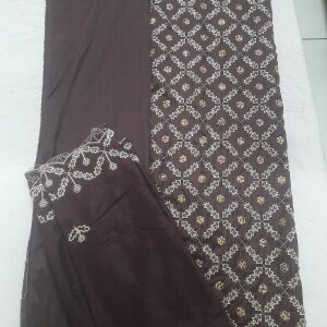 silk suit /item no- 005/brown in colour
